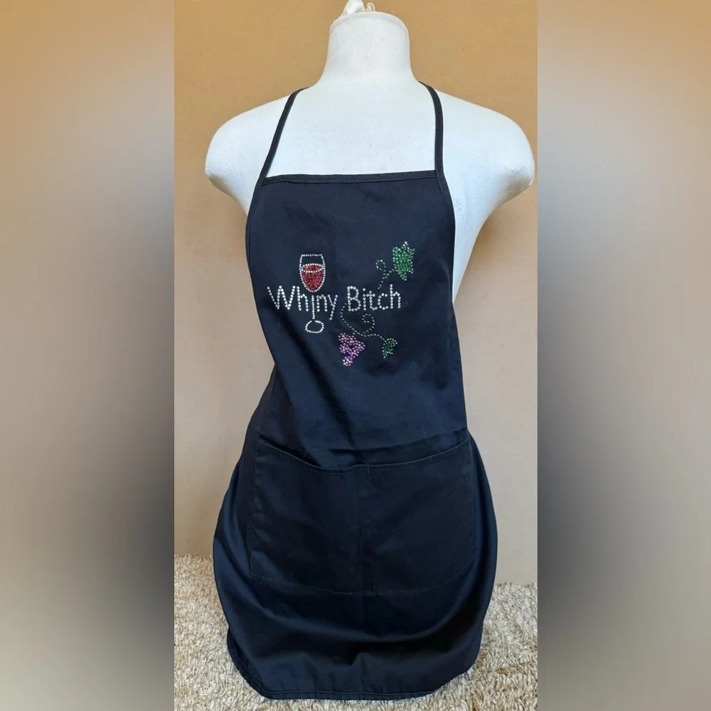 Funny Wine Novelty Apron with pockets